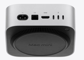 Apple, Mac mini’nin güç düğmesini alt kısma yerleştirdi.