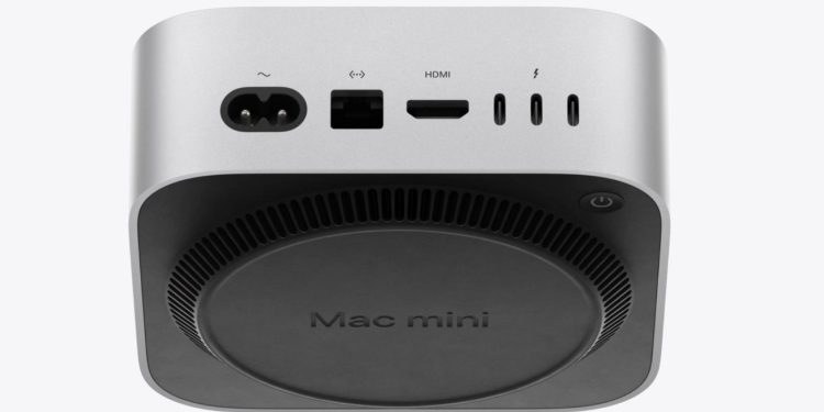 Apple, Mac mini’nin güç düğmesini alt kısma yerleştirdi.