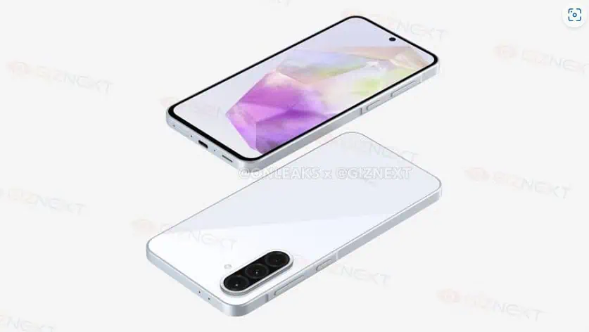 Galaxy A36 5G design renders 3