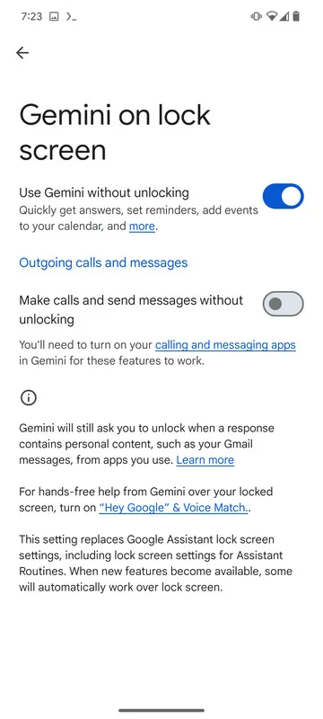 Gemini switch calls locked devices