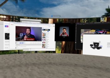 Apple Vision Pro üzerinde Mac’in ultra geniş ekran yansıtma özelliğini test ediyoruz.