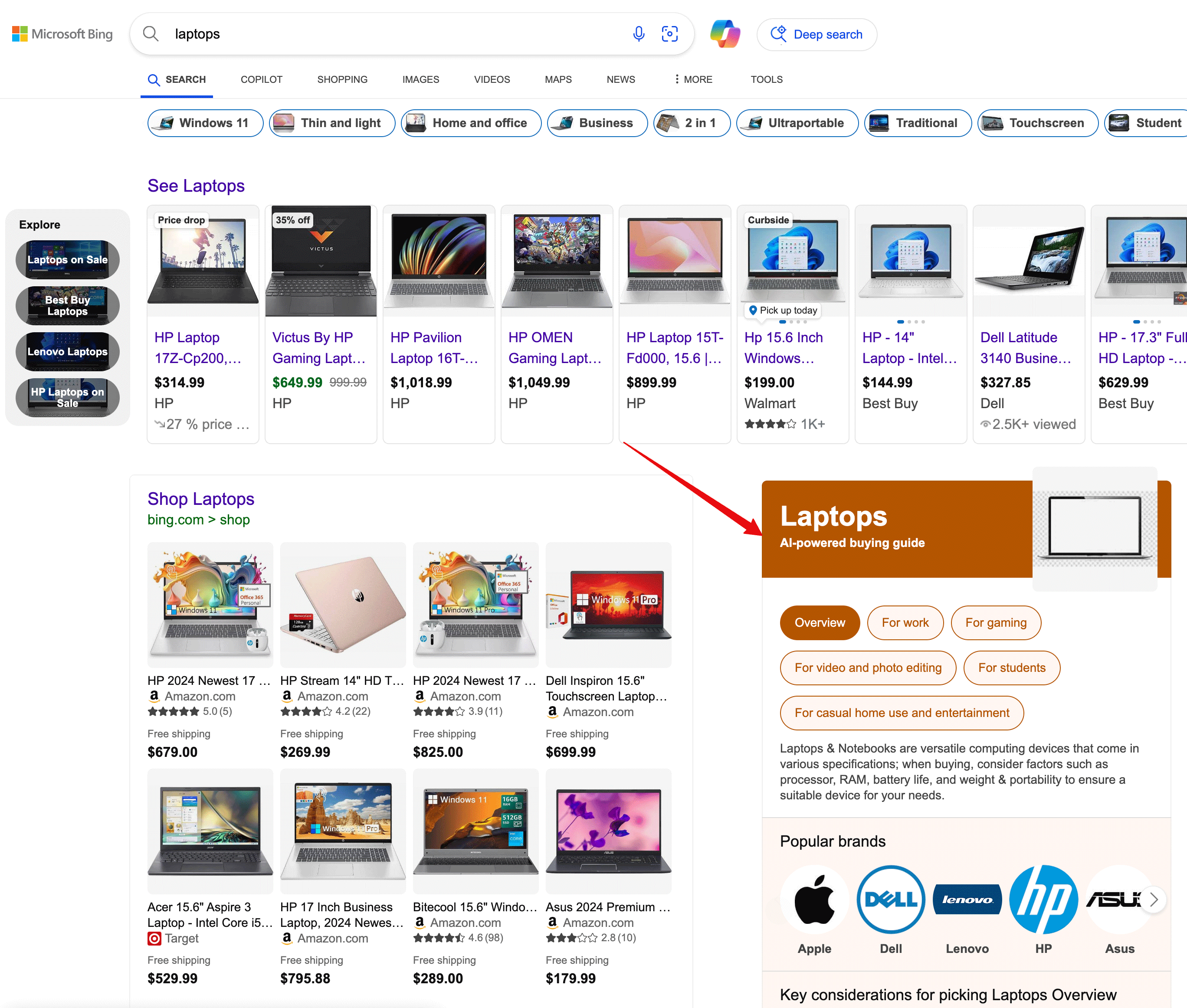 Bing Ai Powered Buying Guide1