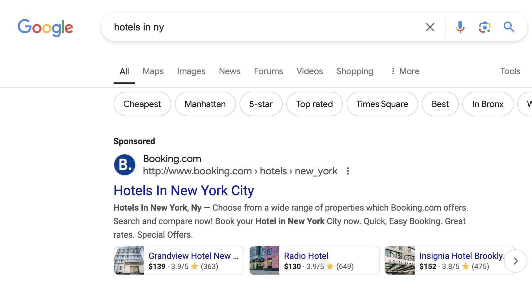 Google Travel Ad Pricing Feed Desktop