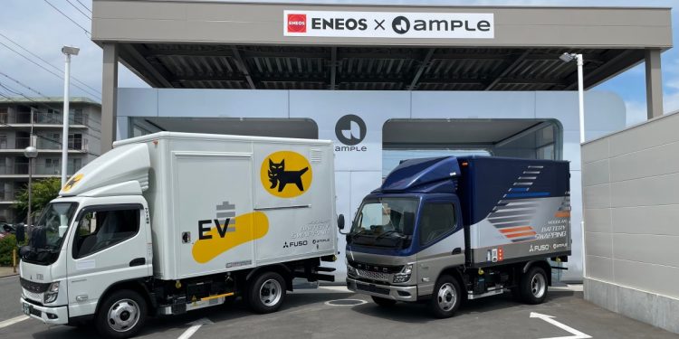 Mitsubishi, Ample’ın elektrikli araç batarya şarjına yenilikçi yaklaşımını destekliyor.