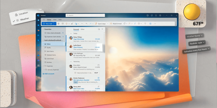 Microsoft Outlook, kişiselleştirilmiş AI destekli temalar oluşturma imkanı sunuyor.