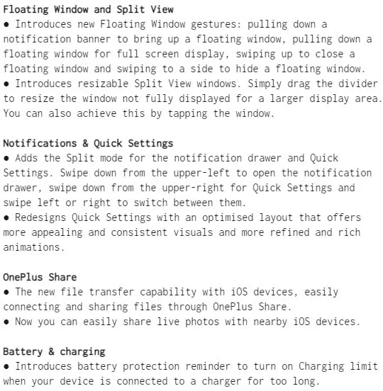 OnePlus Open Android 15 update changelog 3