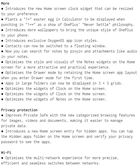 OnePlus Open Android 15 update changelog 4