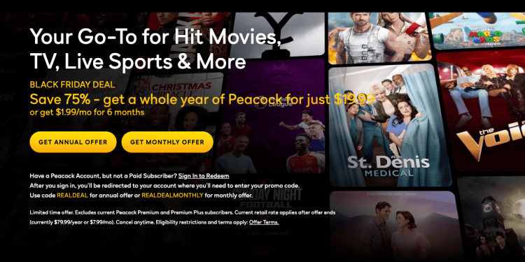 Peacock’un Popüler Black Friday İndirimi Geri Döndü – Yıllık Sadece 20 Dolar!
