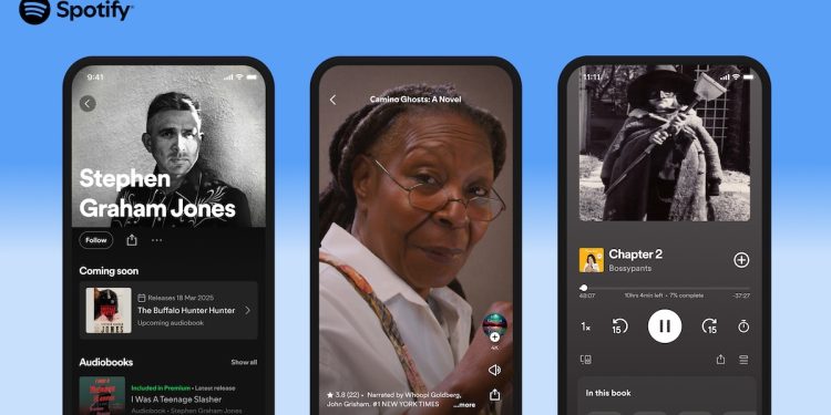 Spotify, video genişlemesi için sesli kitaplar için video özelliği test ediyor.