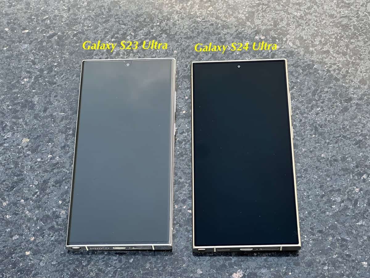 Galaxy S23 Ultra vs Galaxy S24 Ultra screen reflection 2