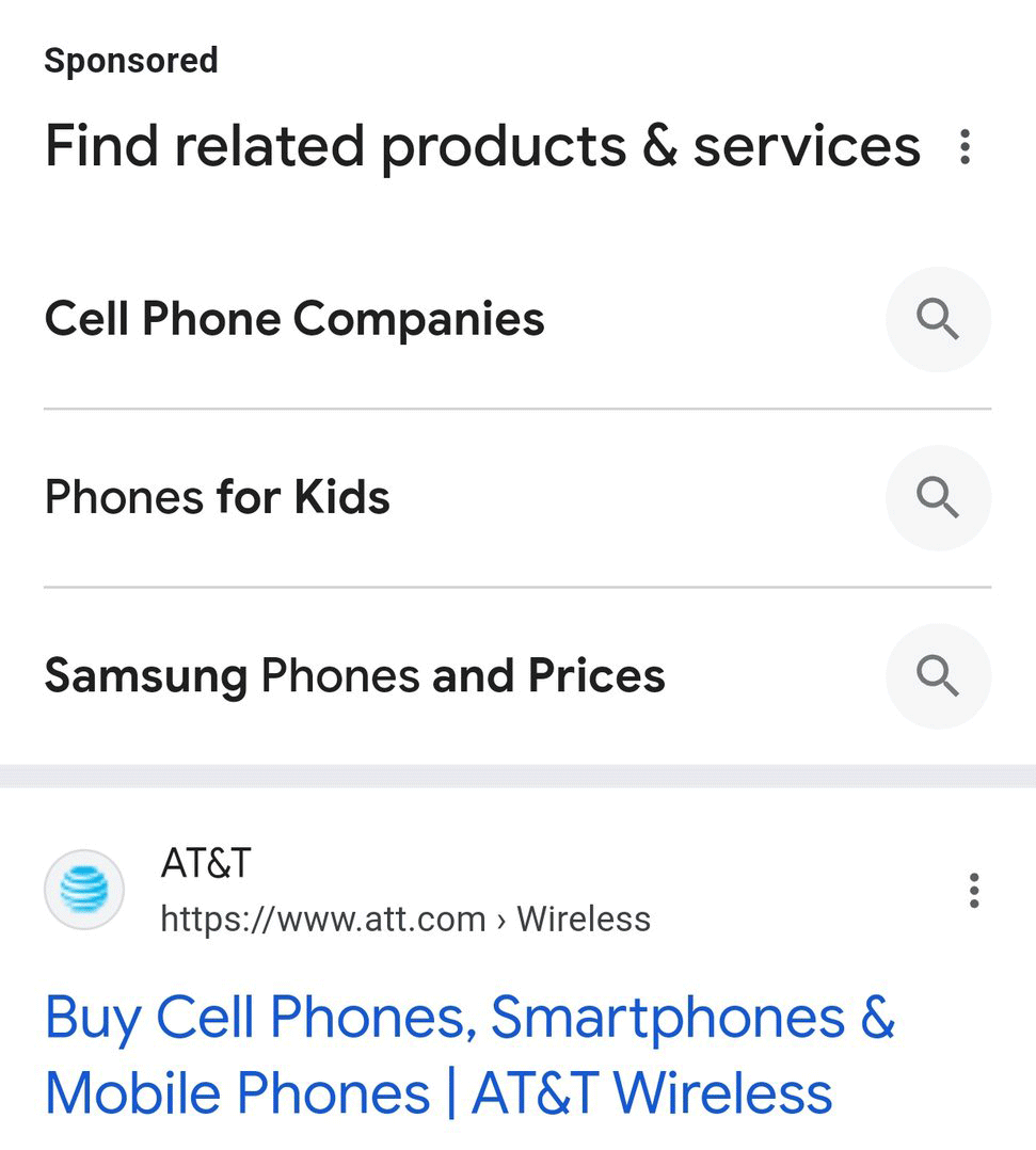 Google Ads Find Related Products Services