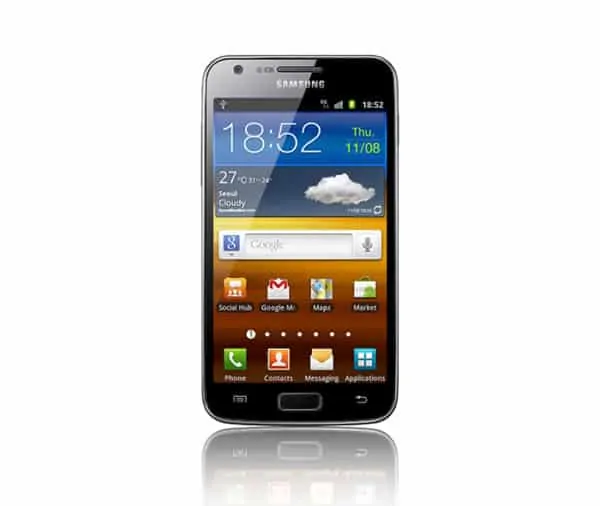 Galaxy S2 official render with wallpaper 1