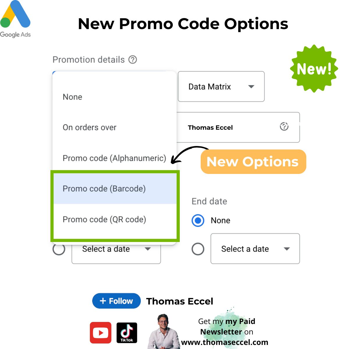 Google Ads Promo Code Options