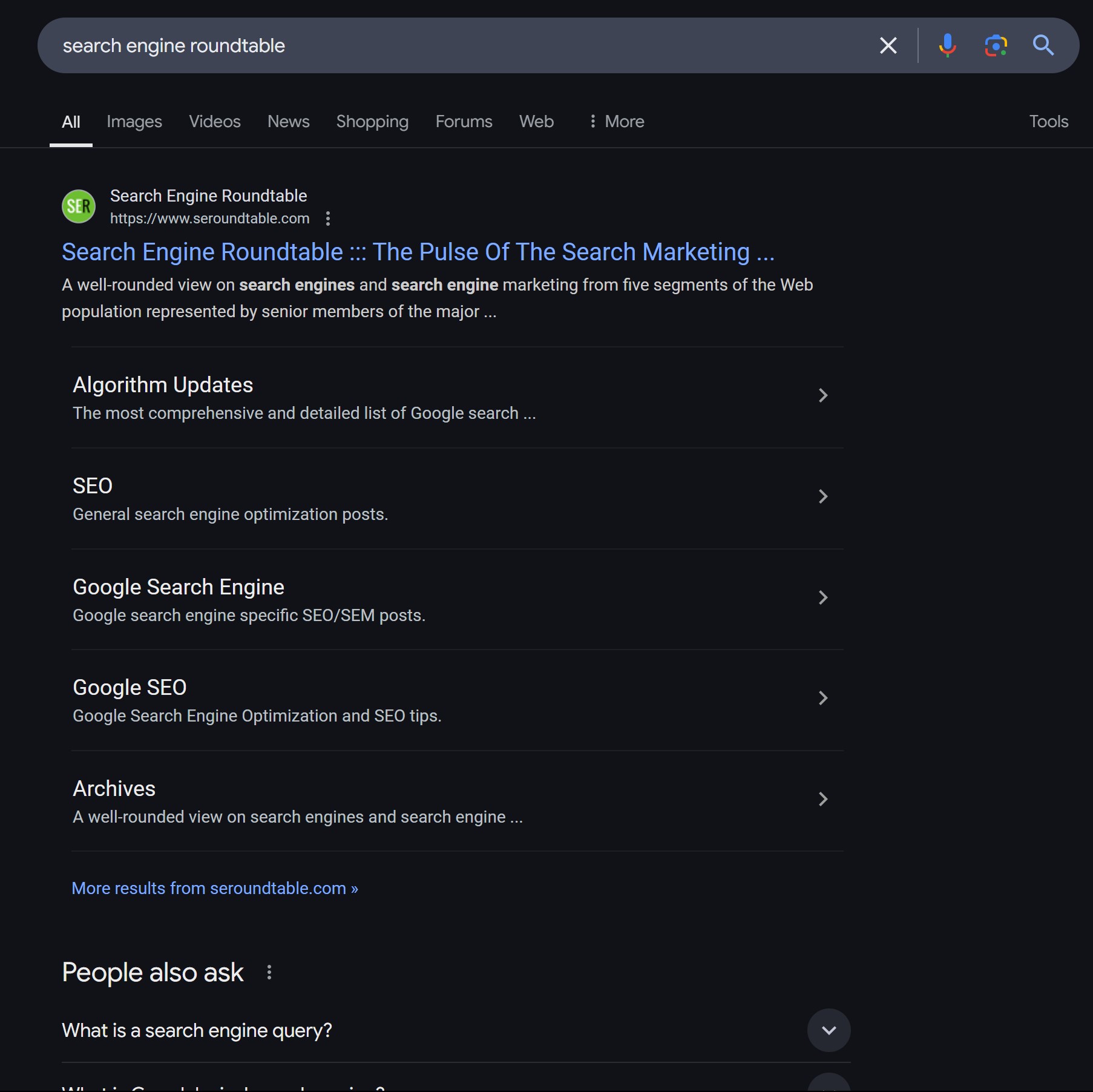 Google Dark Mode Black