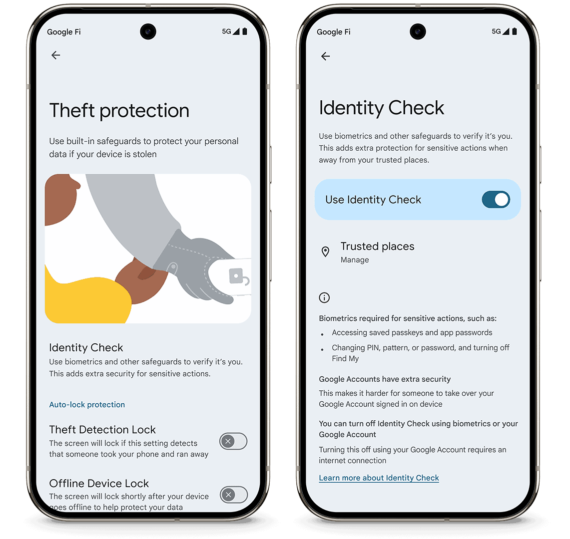 Google Identity Check Android Theft Protection