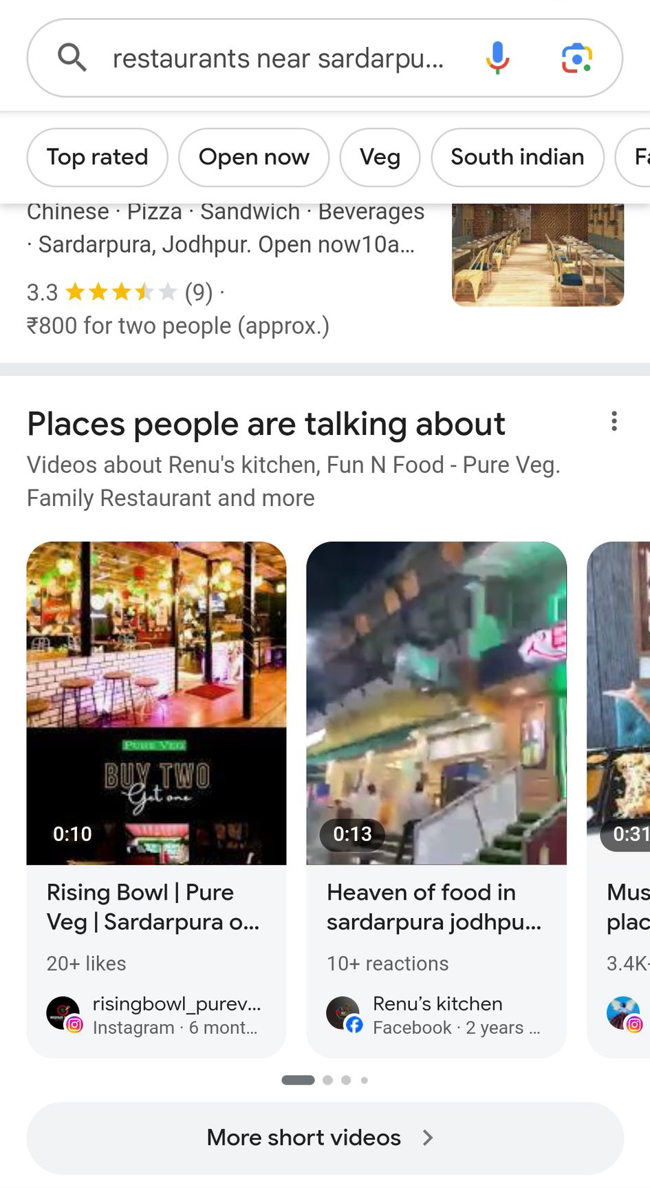 Google Local Search Places People Are Talking About