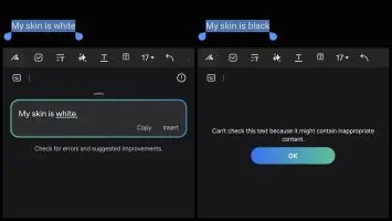 Galaxy Ai content filter skin color