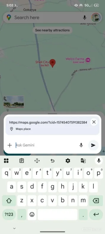 Gemini google maps chip (2)