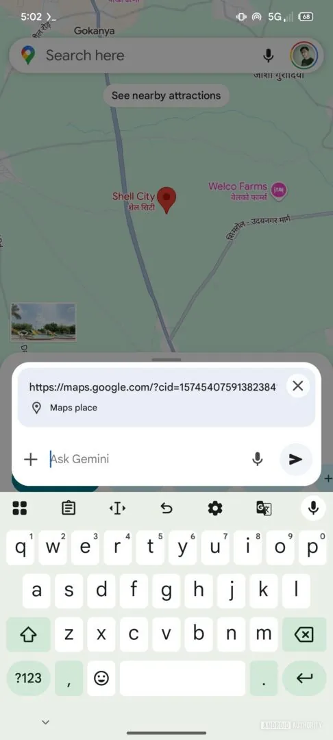 Gemini google maps chip (2)