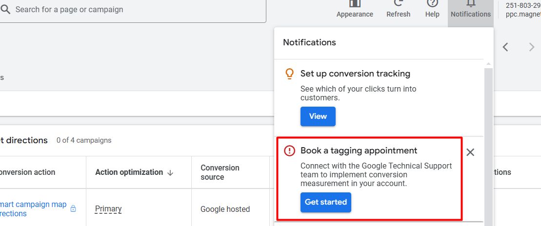 Google Ads Book Tagging Appointment