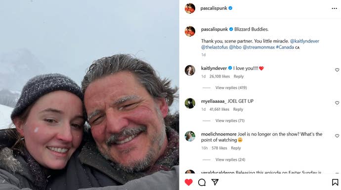 image-639_niwukmr Pedro Pascal's Instagram post with Kaitlyn Dever