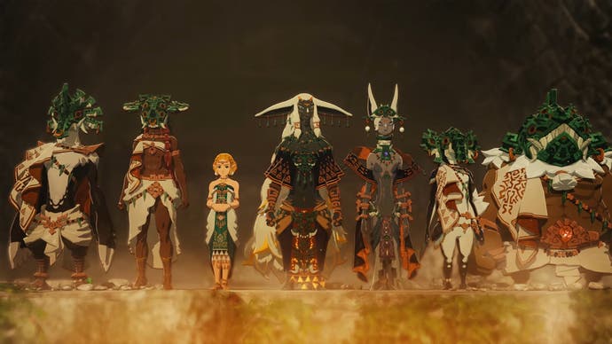 nintendo-direct_-nintendo-switch-2-e28093-4-2-2025-1-10-15-screenshot Hyrule Warriors: Age of Imprisonment screenshot showing a line up of multiple characters with Zelda in the middle
