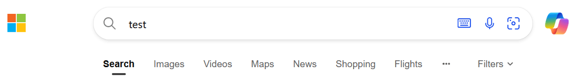 Bing Search Bar Half Underline
