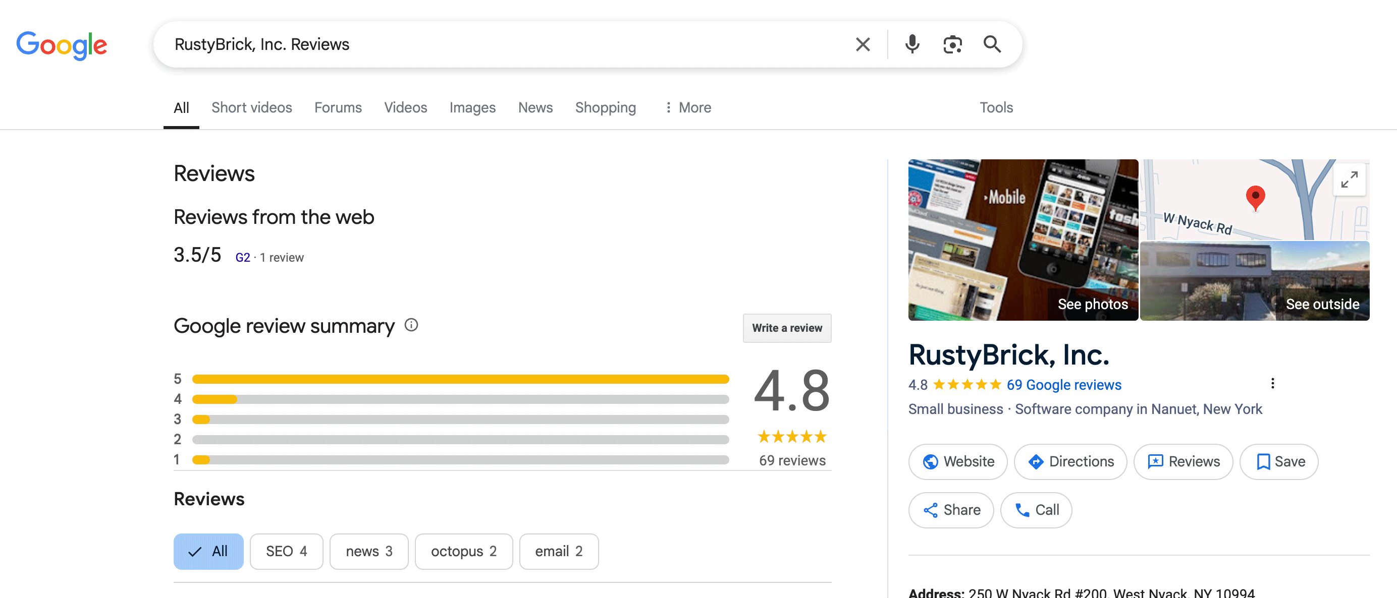 Google Local Panel Reviews Normal