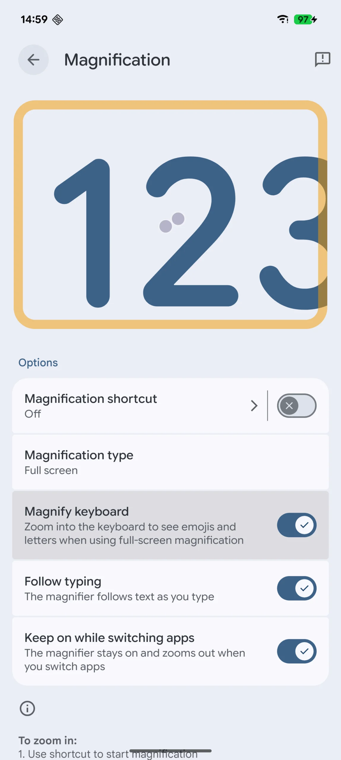 android 16 qpr1 beta 3 keyboard magnifier