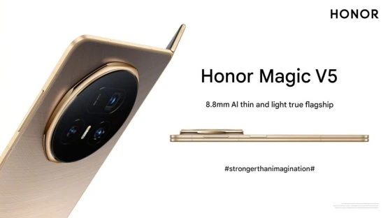 HONOR Magic V5 thickness teaser