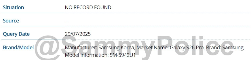 samsung-galaxy-s26-pro-gsma-listing-sm-s942u1 Samsung Galaxy S26 Pro GSMA Listing SM S942U1