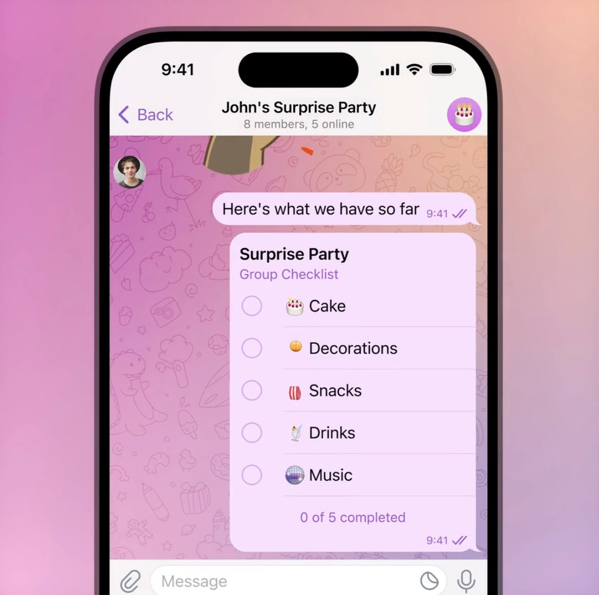 telegram-checklist Telegram Checklist