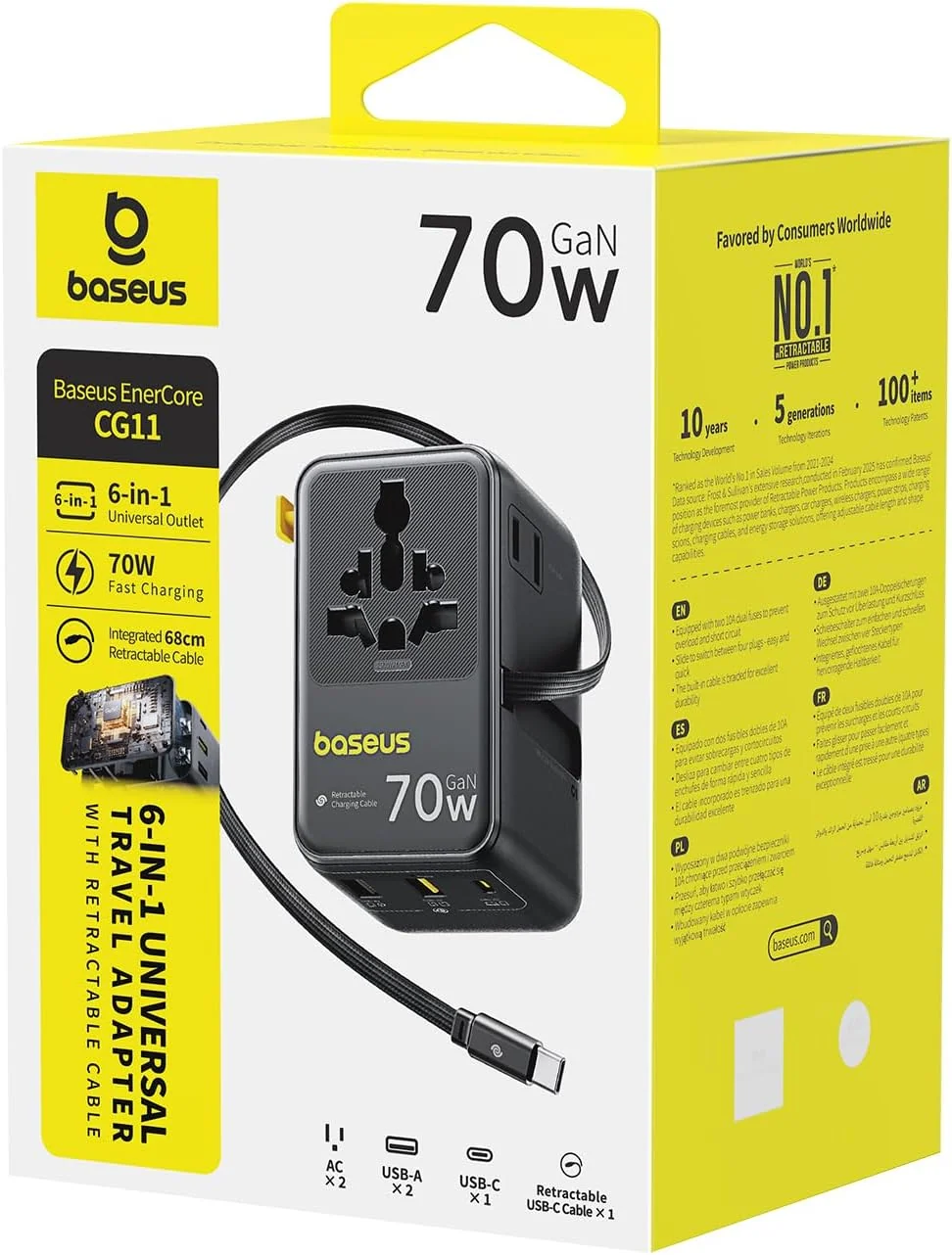 Baseus 70W Universal Travel Charger