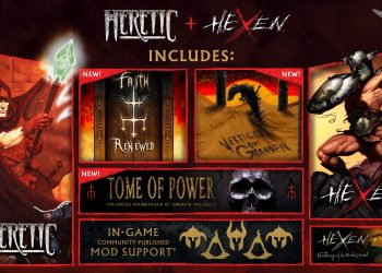 “Heretic + Hexen, kült klasik fantastik FPS’yi canlandırıyor, bugün piyasaya çıkıyor.”