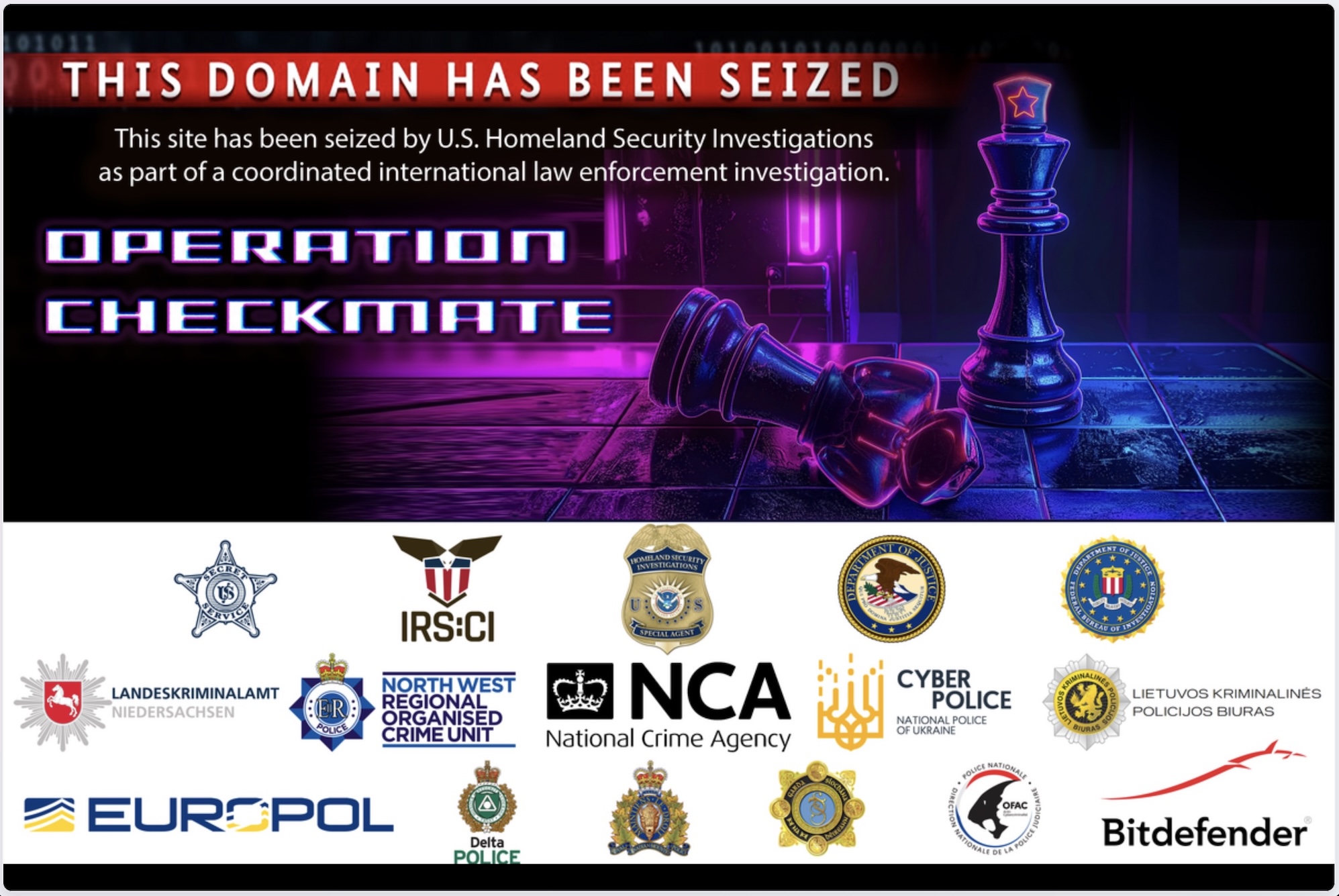 blacksuit-ransomware-seized-1 a screenshot from the now-seized dark web leak site of the BlackSuit ransomware gang, which says German, European and U.S. authorities assisted in the takedown operation.