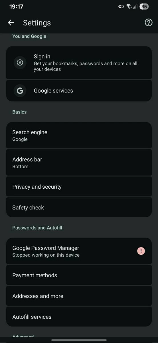 Chrome Android settings redesign leopeva64 2