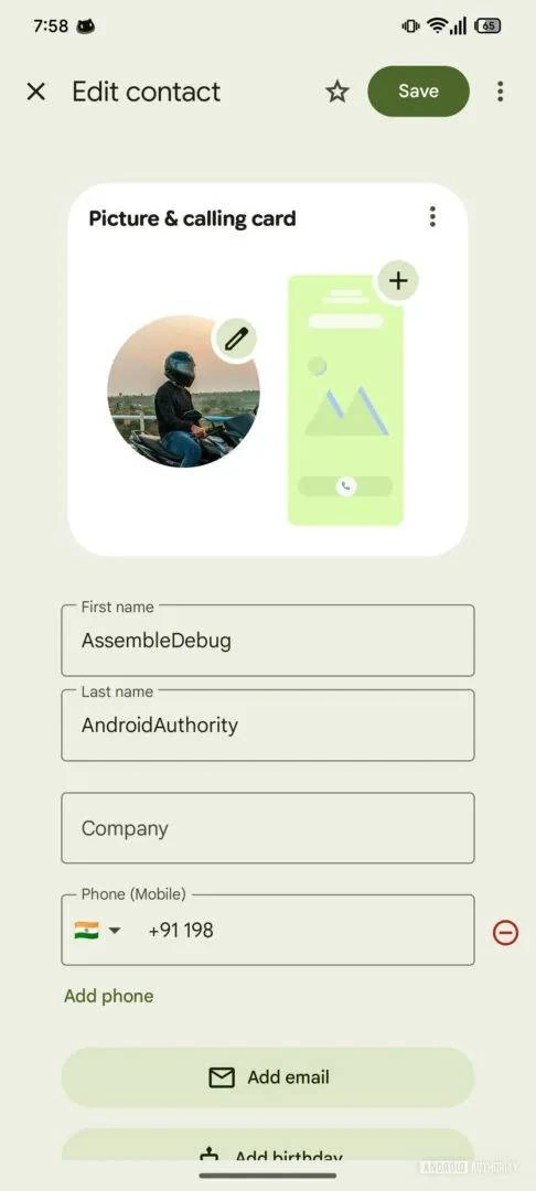 google calling cards assembledebug androidauthority 1