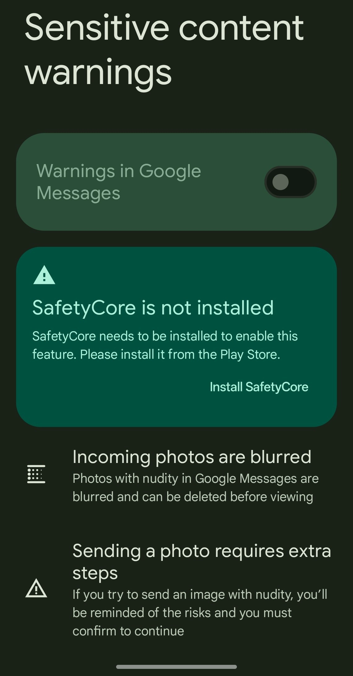 Google Messages Sensitive Content Warnings 2