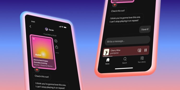 Spotify, daha sosyal olmak için mesajlaşma özelliği başlattı.