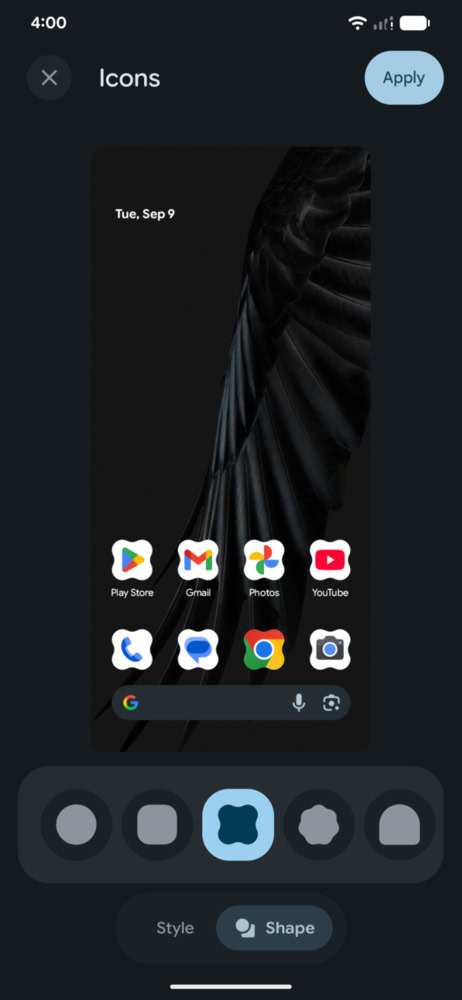 Android 16 qpr2 beta 2 change custom icon shapes 1