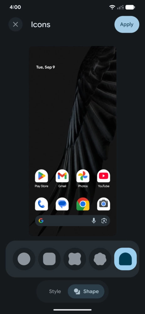 Android 16 qpr2 beta 2 change custom icon shapes 2