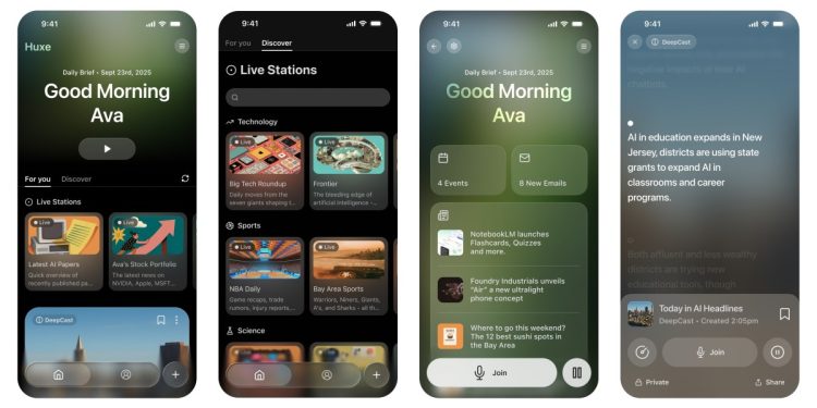 NotebookLM geliştiricilerinin yeni uygulaması Huxe, ses ile haber ve araştırma destekliyor.