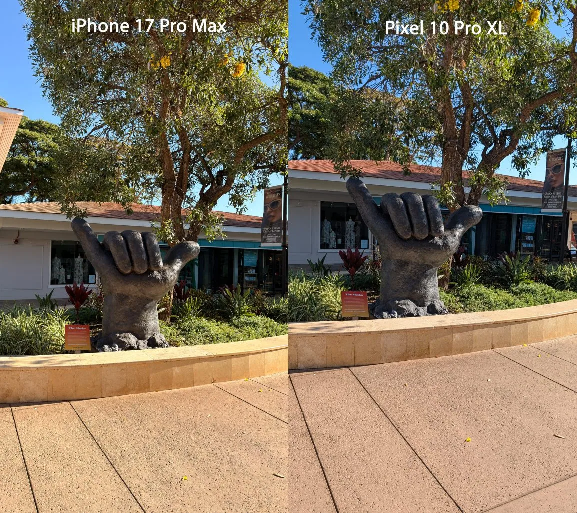 pixel 10 pro xl vs iphone 17 pro max camera 11