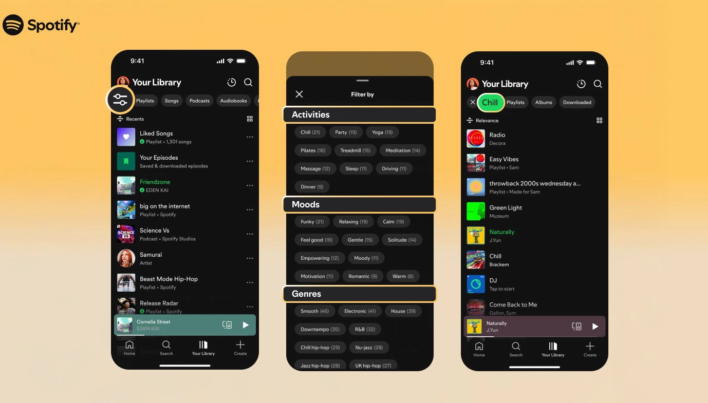 Spotify new features organize music