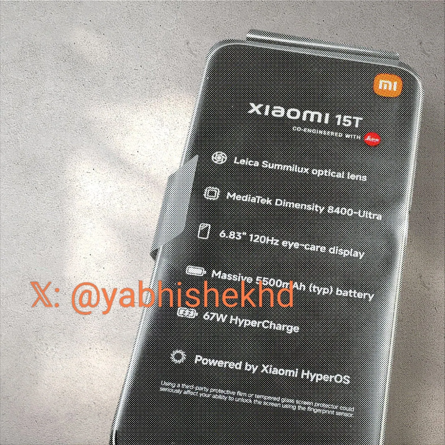 xiaomi 15t leaked specs