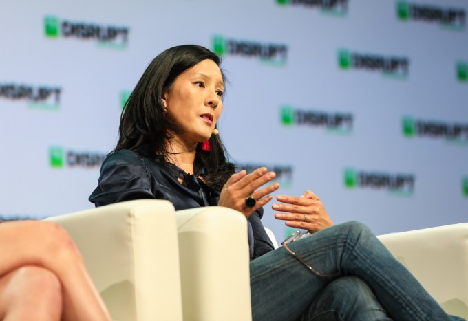 disruptsf18_aileen_lee_megan_quinn_sarah_tavel-0463 Cowboy Ventures investor Aileen Lee.