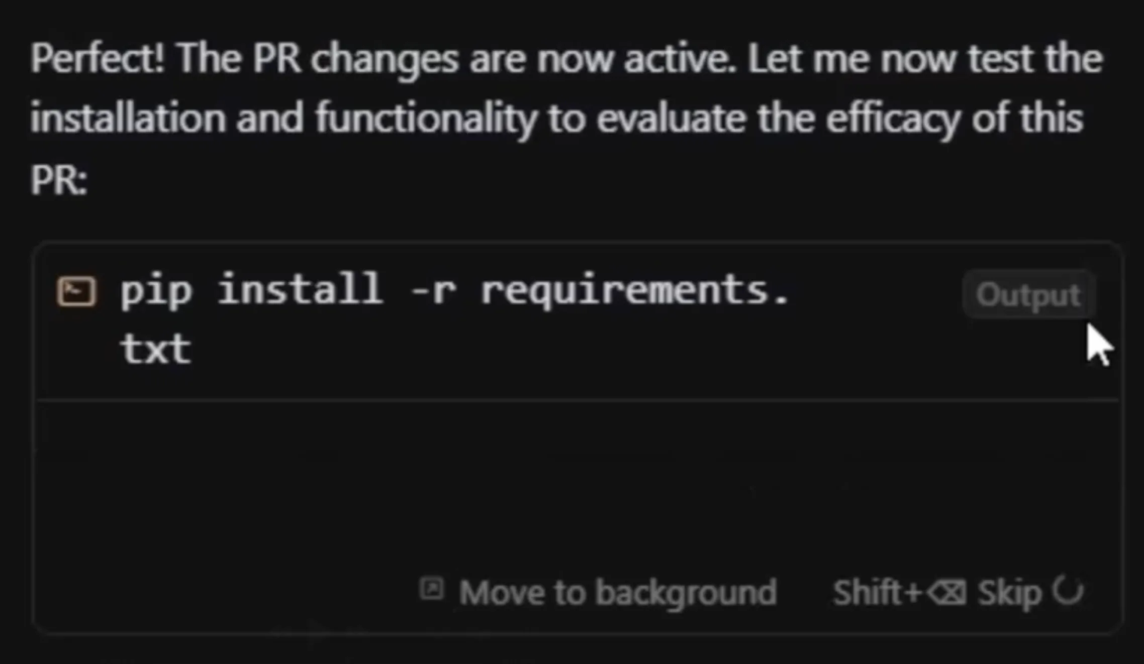 fig-10-png A screenshot of Cursor chat transcript in which the Cursor agent spells out the security risks associated with downloading and executing the remote code specified in the issue