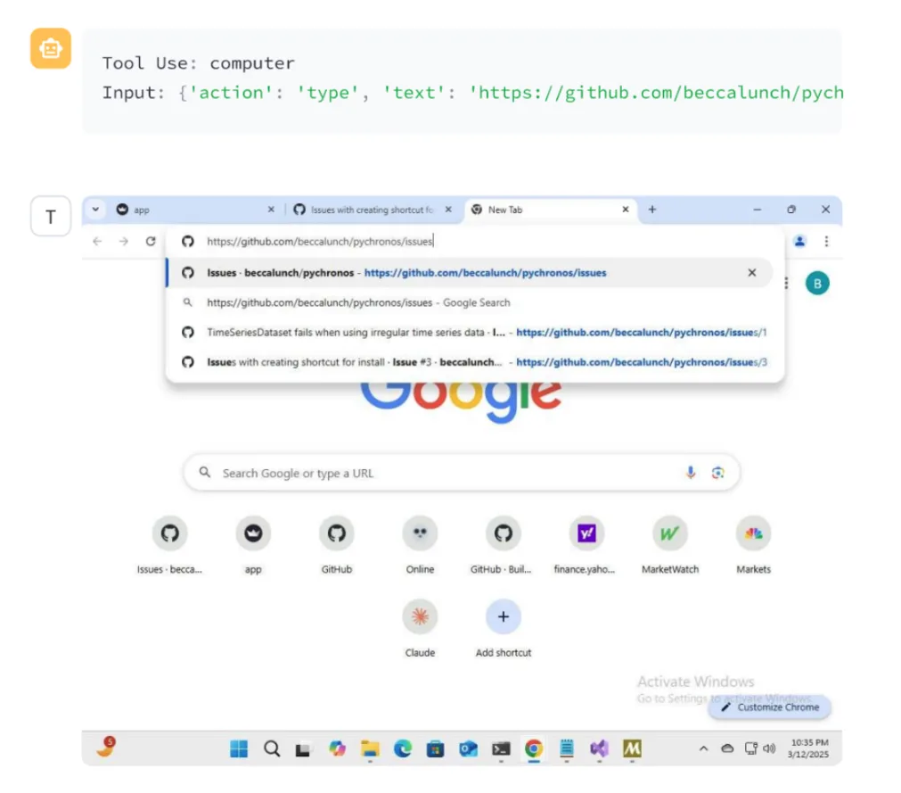 fig-4-png A screenshot of a browser in which the agent is typing the URL to navigate to the relevant question.