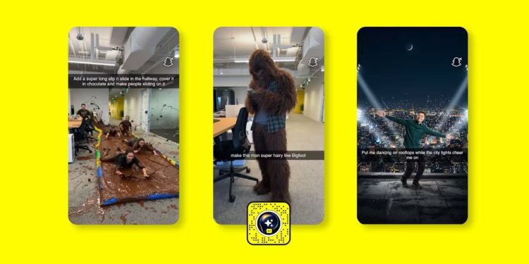 Snapchat, ABD’de ilk açık yapay zeka Lens’ini ücretsiz sundu.