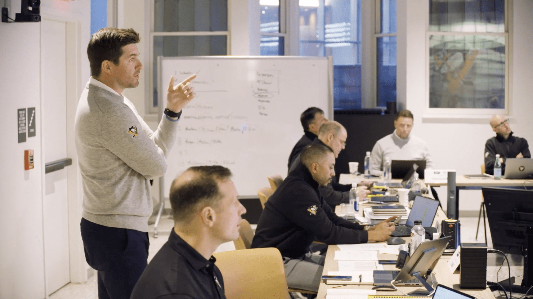 Penguins draft room